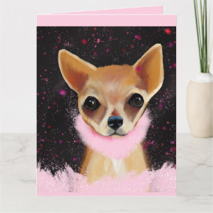 Tarjeta Chihuahua Bling     