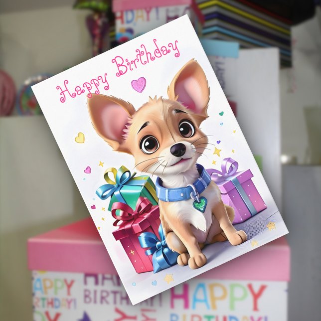 Tarjeta Chihuahua Cuppy Regalos y Sinceros Deseos Cumpleañ (Subido por el creador)