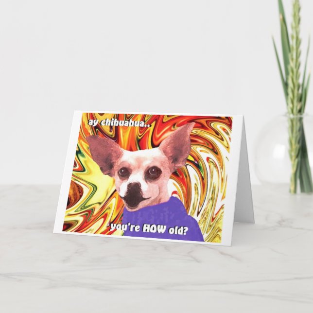 Tarjeta chihuahua del cumpleaños (Anverso)