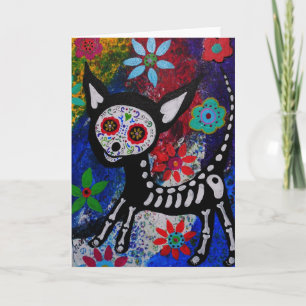 Tarjeta Chihuahua Dia De los Muertos de los Prisarts