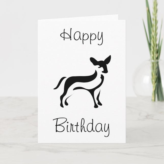 Tarjeta Chihuahua Feliz cumpleaños (Anverso)