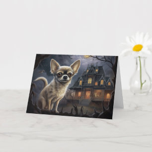 Tarjeta chihuahua Halloween Scary