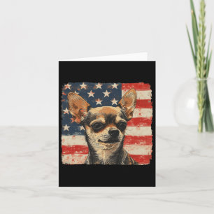 Tarjeta Chihuahua: Hombres De Perro Patrióticos, 4 De Juli