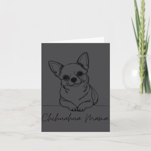 Tarjeta Chihuahua Mama Short Haired Chihuahua Mom Cute Dog (Anverso)