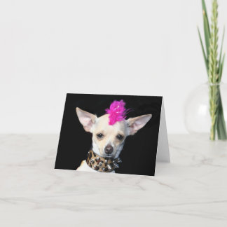 Tarjeta Chihuahua punky Notecard