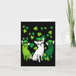Tarjeta Chihuahuas Día de San Patricio Hombres Mujeres Per