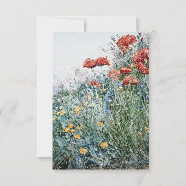 Tarjeta Childe Hassam - Poppies, Appidore (Anverso)