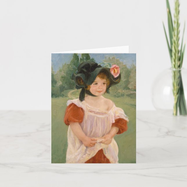 Tarjeta Childhood in a garden - Mary Cassatt (Anverso)