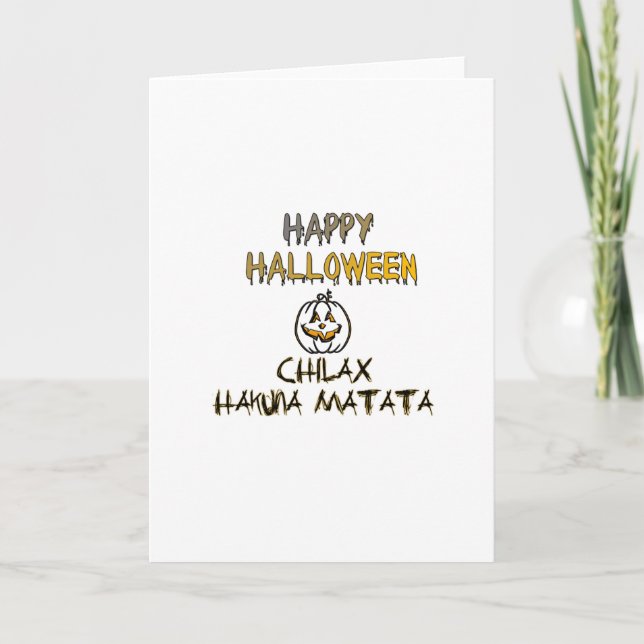 Tarjeta Chill and Relax Happy Halloween Collection (Anverso)