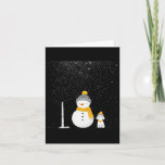 Tarjeta Chillin' Con Mis Navidades Snowmis Snowman<br><div class="desc">Chillin' Con Mis Navidades Snowmiers Frosty Snowman Y El Perro 1</div>