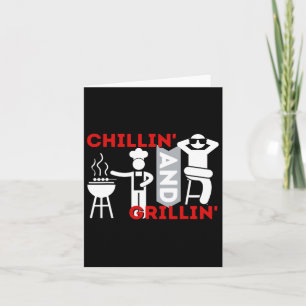 Tarjeta Chillin Y Grillin - Funny Bbq Smoker Byrbecue Gr