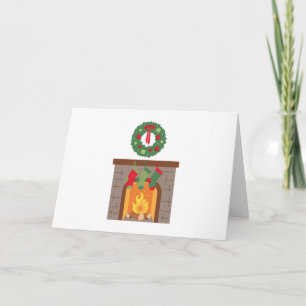 Tarjeta Chimenea de Navidad