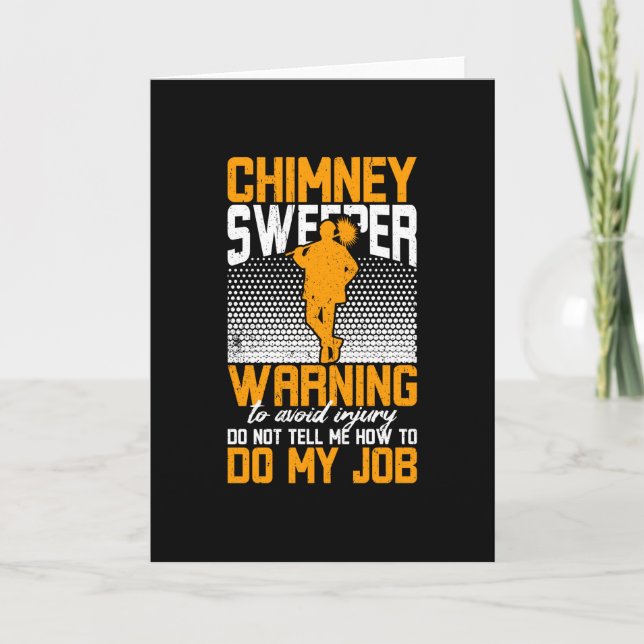 Tarjeta Chimney Sweeper Warning To Do My Job (Anverso)