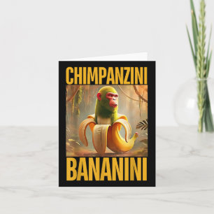 Tarjeta Chimpanzini Bananini Italiano Brainrot Meme Boys G