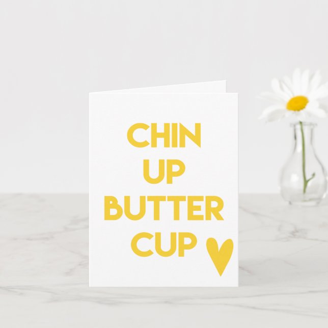 Tarjeta Chin up butcup | Motivación dulce (Planta pequeña)