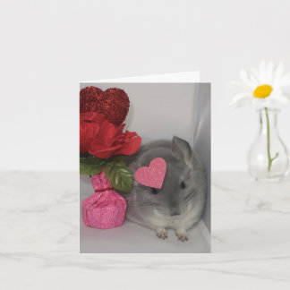 Tarjeta Chinchilla de San Valentín