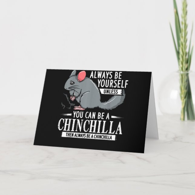 Tarjeta Chinchilla Gift Funny Cute Mascota (Anverso)