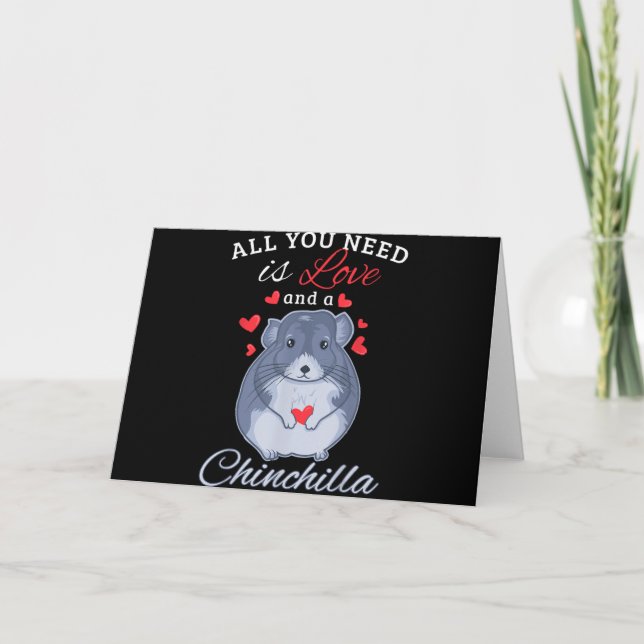Tarjeta Chinchilla Regalo Gracioso Mascota a los animales  (Anverso)
