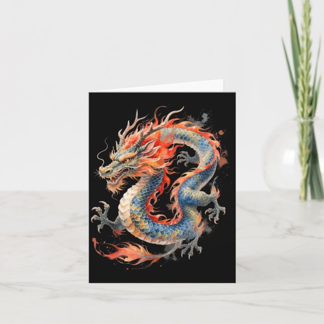 Tarjeta Chinese Dragon Asian Mythology Zodiac  (Anverso)