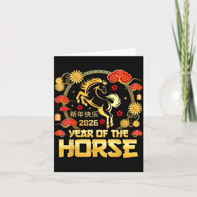 Tarjeta Chinese New Year 2026 Lunar Year Of The Horse Chin (Anverso)