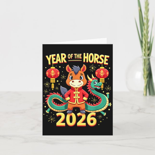 Tarjeta Chinese New Year 2026 Year Of The Horse  (Anverso)