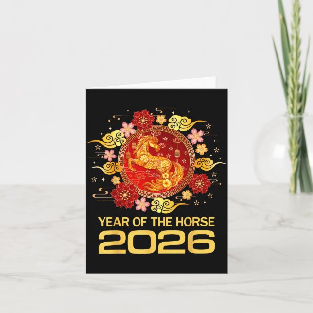 Tarjeta Chinese New Year 2026 Year Of The Horse  (Anverso)