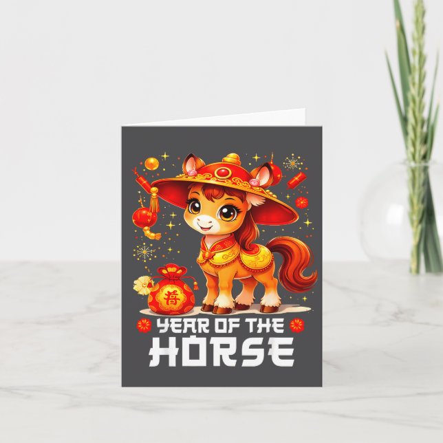Tarjeta Chinese New Year 2026 Year Of The Horse  (Anverso)