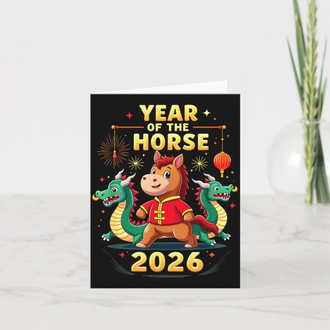 Tarjeta Chinese New Year 2026 Year Of The Horse  (Anverso)