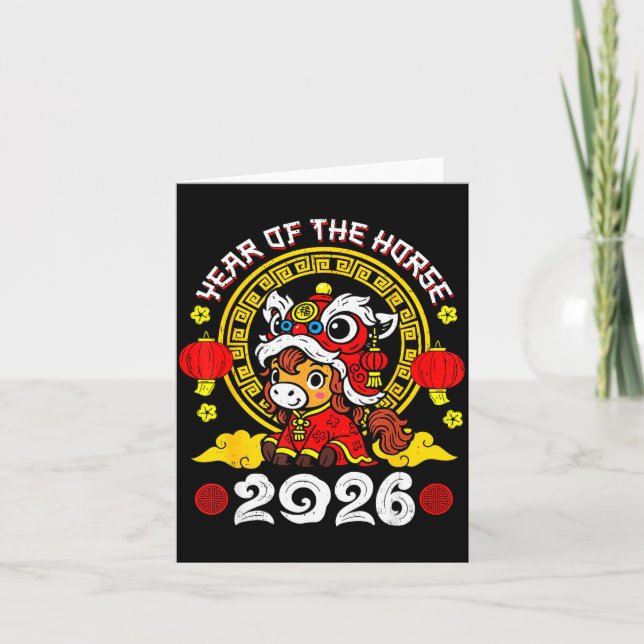 Tarjeta Chinese New Year 2026 Year Of The Horse Lunar New  (Anverso)