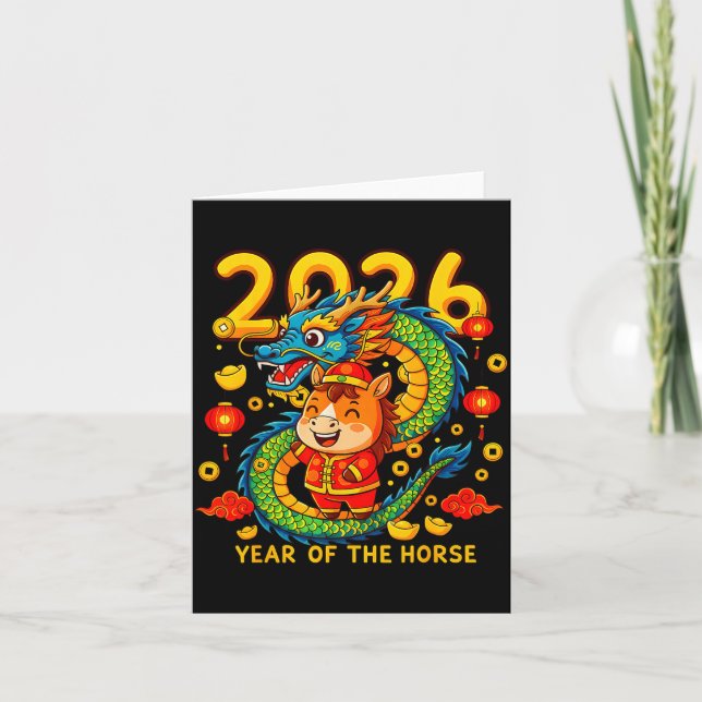 Tarjeta Chinese New Year 2026 Year Of The Horse Lunar New  (Anverso)