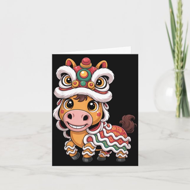 Tarjeta Chinese New Year 2026 Year Of The Kawaii Horse Lio (Anverso)