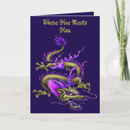 Tarjeta Chinese Yellow Wise Dragon Mythical Creature 