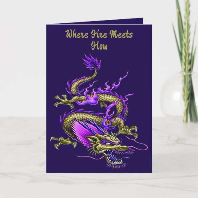 Tarjeta Chinese Yellow Wise Dragon Mythical Creature  (Anverso)