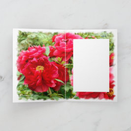 Tarjeta Chino Peony [tarjeta de saludo] カ ド