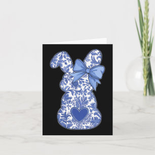 Tarjeta Chinoiserie Easter Blue Toile Vintage Boho Floral
