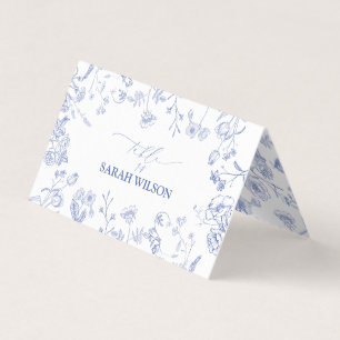Tarjeta Chinoiserie French Blue Victorian Place Ca