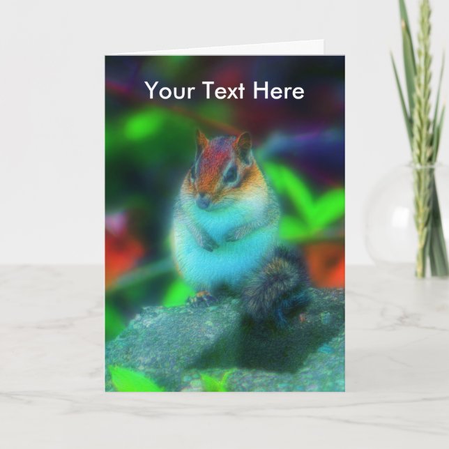 Tarjeta Chipmunk Animal Fantasy Art Nature Photo Card (Anverso)