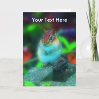 Tarjeta Chipmunk Animal Fantasy Art Nature Photo Card