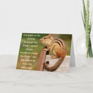 Tarjeta Chipmunk de oración de Serenity