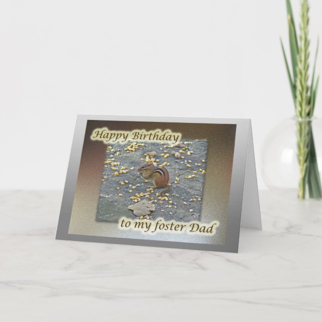 Tarjeta Chipmunk en Rock Birthday Foster Dad (Anverso)