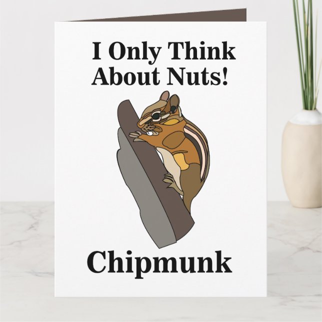 Tarjeta Chipmunk Rodent Funny (Anverso)