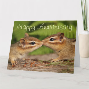 Tarjeta Chipmunks LargeCard del bebé del aniversario que