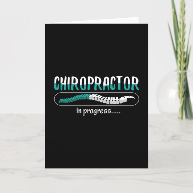 Tarjeta Chiropractic Chiropractor In Progress Chiro Spine (Anverso)