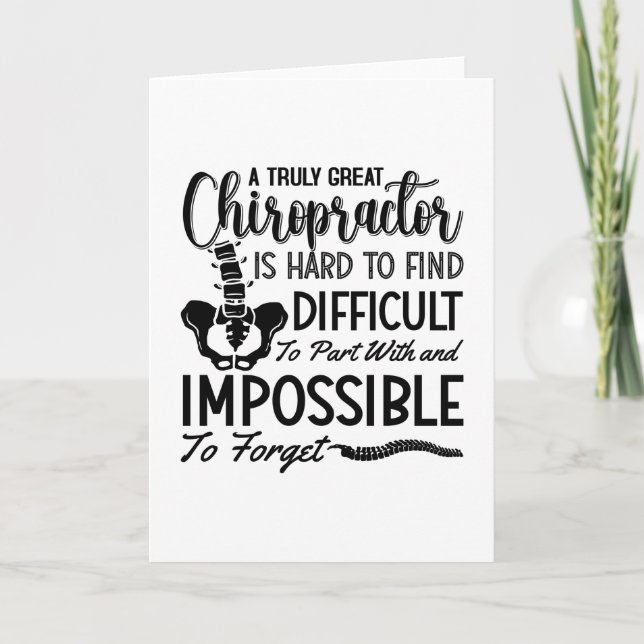 Tarjeta Chiropráctico Chiro Spine Verdaderamente Gran Quir (Anverso)
