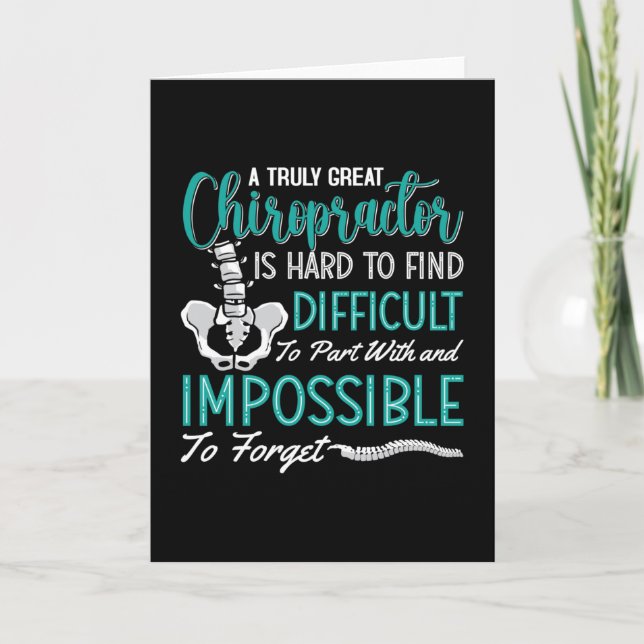 Tarjeta Chiropráctico Verdaderamente Gran Chiropráctico Ch (Anverso)