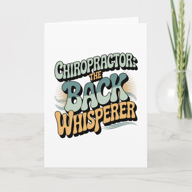Tarjeta Chiropractor Back Whisperer Gift Idea (Anverso)