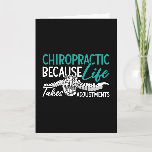 Tarjeta Chiropractor Chiropractic Because Life Spine Gift (Anverso)