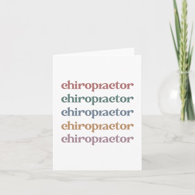 Tarjeta Chiropractor Chiropractico Retro Regalos De Escuad (Anverso)