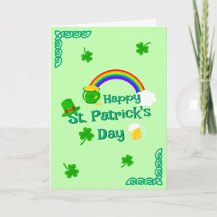 Tarjeta Chismosa del Día de San Patricio de Knot de oro ce