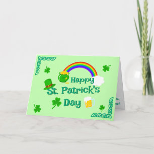 Tarjeta Chismosa del Día de San Patricio de Knot de oro ce